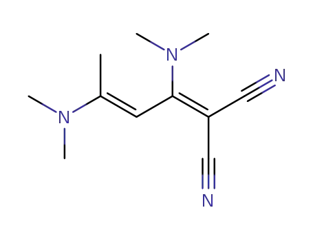 Molecular Structure of 98694-72-5 (1,1-dicyano-2,4-bis(dimethylamino)penta-1,3-diene)