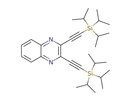 Molecular Structure of 199275-08-6 (2,3-Bis-[(triisopropylsilanyl)-ethynyl]-quinoxaline)
