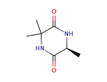 Molecular Structure of 98735-75-2 (2,5-Piperazinedione,3,3,6-trimethyl-,(S)-(9CI))