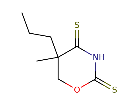 Molecular Structure of 98426-02-9 (5-methyl-5-propyl-1,3-oxazinane-2,4-dithione)