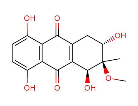 9,10-Anthracenedione,1,2,3,4-tetrahydro-1,3,5,8-tetrahydroxy-2-methoxy-2-methyl-, (1R,2S,3R)-rel-