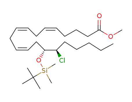 (5Z,8Z,11Z)-(14R,15R)-14-(tert-Butyl-dimethyl-silanyloxy)-15-chloro-icosa-5,8,11-trienoic acid methyl ester
