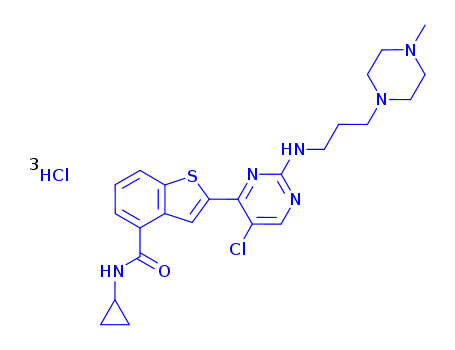 LY2409881;2-(5-chloro-2-(3-(4-methylpiperazin-1-yl)propylamino)pyrimidin-4-yl)-N-cyclopropylbenzo[b]thiophene-4-carboxamidetrihydrochloride