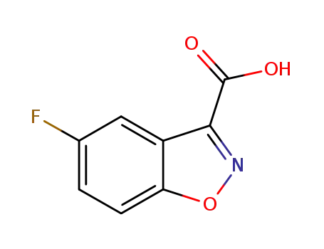 Molecular Structure of 894789-50-5 (1,2-Benzisoxazole-3-carboxylic acid, 5-fluoro-)