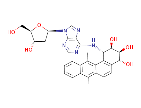 Adenosine,2′-deoxy-N-(1,2,3,4-tetrahydro-2,3,4-trihydroxy-7,12-dimethylbenz[a]anthracen-1-yl)-