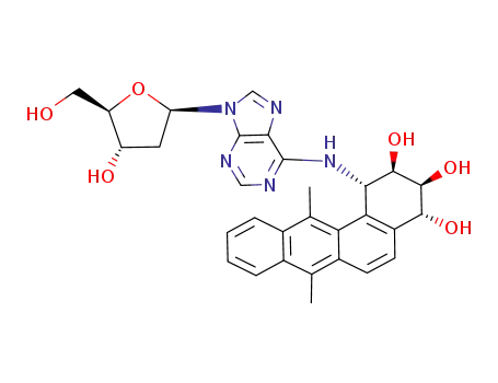 Molecular Structure of 99745-71-8 (7,12-Dimethylbenz(a)anthracene-deoxyadenosine adduct)