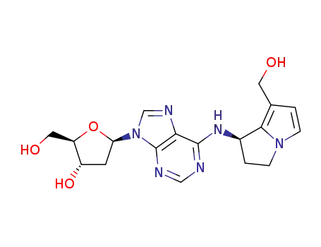 Molecular Structure of 1207683-10-0 (7-(deoxyguanosin-N<sup>2</sup>-yl)-dehydrosupinidine)