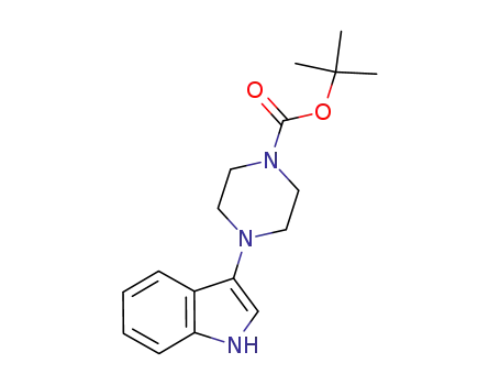 Molecular Structure of 947498-87-5 (tert-Butyl 4-(1H-indol-3-yl)piperazine-1-carboxylate)