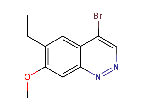 Molecular Structure of 947691-58-9 (4-Bromo-6-ethyl-7-methoxycinnoline)