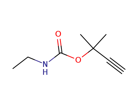 Molecular Structure of 99709-37-2 (Carbamic acid, ethyl-, 1,1-dimethyl-2-propynyl ester (6CI))