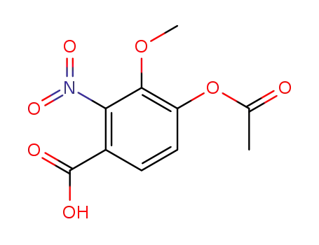 Benzoic acid, 4-(acetyloxy)-3-methoxy-2-nitro-