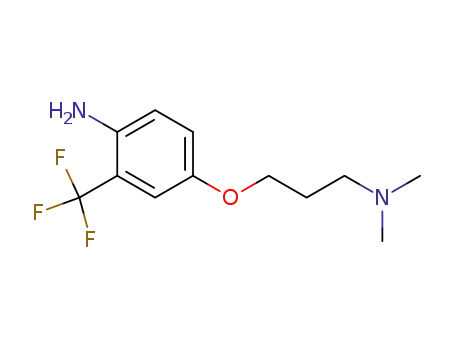 Molecular Structure of 801190-26-1 (N-(3-[4-AMINO-3-(TRIFLUOROMETHYL)PHENOXY]PROPYL)-N,N-DIMETHYLAMINE)