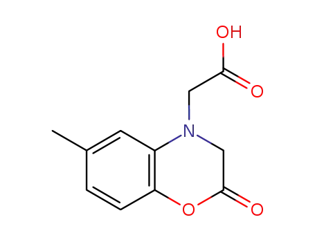 Molecular Structure of 99843-41-1 ((6-Methyl-2-oxo-2,3-dihydro-4H-1,4-benzoxazin-4-yl)acetic acid)