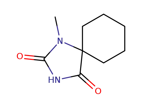 Molecular Structure of 878-46-6 (4-dione,1-methyl-3-diazaspiro(4.5)decane-2)
