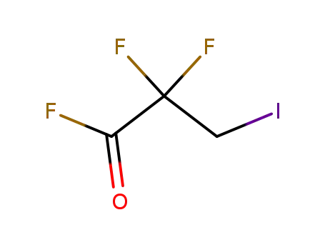 Molecular Structure of 99497-42-4 (2,2-Difluoro-3-iodopropionic acid fluoride)