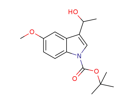 3-(1-hydroxyethyl)-5-methoxyindole-1-carboxylic acid tert-butyl ester