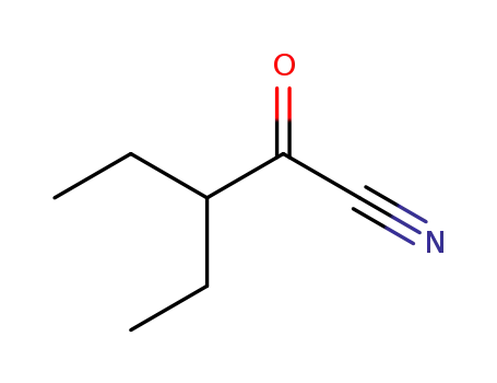 Molecular Structure of 99967-32-5 (3-Ethyl-2-oxopentanenitrile)