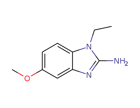 Molecular Structure of 99168-12-4 (Benzimidazole, 2-amino-1-ethyl-5-methoxy- (6CI))