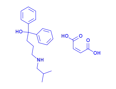 Molecular Structure of 99465-62-0 (4-Isobutylamino-1,1-diphenyl-1-butanol maleate)