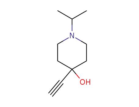 Molecular Structure of 99188-74-6 (4-Piperidinol,4-ethynyl-1-isopropyl-(6CI))