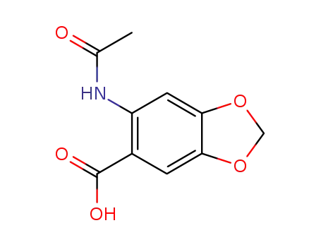 1,3-Benzodioxole-5-carboxylic acid, 6-acetamino-