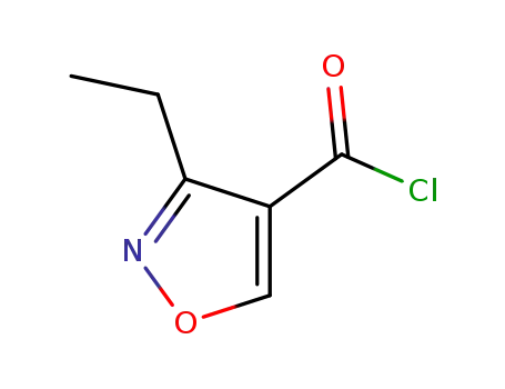 Molecular Structure of 99803-70-0 (4-Isoxazolecarbonyl chloride, 3-ethyl- (9CI))