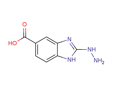Molecular Structure of 99122-17-5 (1H-Benzimidazole-5-carboxylicacid,2-hydrazino-)