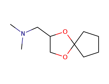 Molecular Structure of 99176-24-6 (1,4-Dioxaspiro[4.4]nonane-2-methylamine,N,N-dimethyl-(6CI))