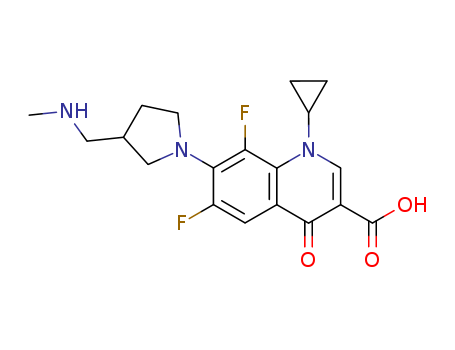 3-QUINOLINECARBOXYLIC ACID,1-CYCLOPROPYL-6,8-DIFLUORO-1,4-DIHYDRO-7-(3-((METHYLAMINO)METHYL)- 1-PYRROLIDINYL)-4-OXO-