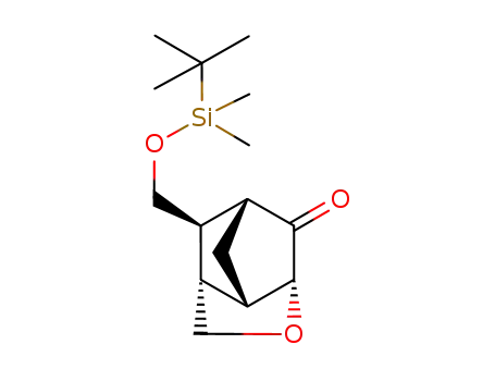 Molecular Structure of 215055-20-2 (4-tert-butyldimethylsilyloxymethyl-7-oxatricyclo<3.2.1.1<sup>3,8</sup>>nonan-2-one)