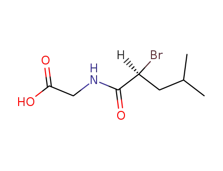 Molecular Structure of 90154-56-6 (2-[(2-bromo-4-methyl-pentanoyl)amino]acetic acid)