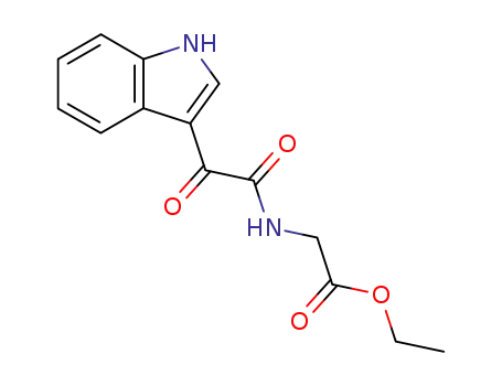 Molecular Structure of 94732-17-9 (N-(1H-Indol-3-yloxoacetyl)glycine ethyl ester)