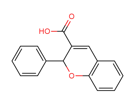 Molecular Structure of 99943-60-9 (2H-1-Benzopyran-3-carboxylic acid, 2-phenyl-)