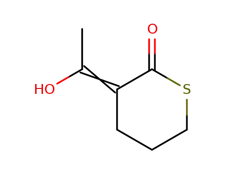 Molecular Structure of 99620-41-4 (Valeric acid, 2-(1-hydroxyethylidene)-5-mercapto-, delta-(thio lactone) (6CI))