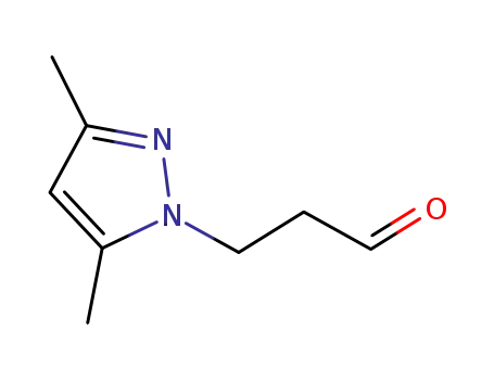Molecular Structure of 947404-89-9 (1H-Pyrazole-1-propanal,  3,5-dimethyl-)
