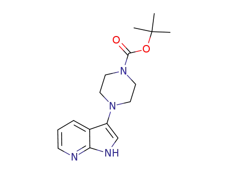 Molecular Structure of 947498-92-2 (Tert-Butyl 4-(1H-pyrrolo[2,3-b]pyridin-3-yl)piperidine-1-carboxylate)