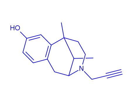 Molecular Structure of 94992-39-9 ((2S,6S,11S)-6,11-dimethyl-3-prop-2-yn-1-yl-1,2,3,4,5,6-hexahydro-2,6-methano-3-benzazocin-8-ol)