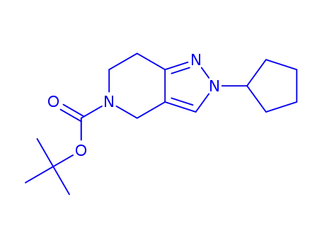 Molecular Structure of 949922-59-2 (2-CYCLOPENTYL-2,4,6,7-TETRAHYDRO-5H-PYRAZOLO[4,3-C]PYRIDINE-5-CARBOXYLIC ACID, TERT-BUTYL ESTER)
