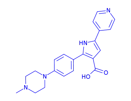 1H-Pyrrole-3-carboxylic  acid,  2-[4-(4-methyl-1-piperazinyl)phenyl]-5-(4-pyridinyl)-