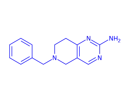 Molecular Structure of 949654-76-6 (6-Benzyl-5,6,7,8-tetrahydro-pyrido[4,3-d]pyriMidin-2-ylaMine)