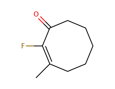 Molecular Structure of 101128-36-3 (2-Cycloocten-1-one,  2-fluoro-3-methyl-)