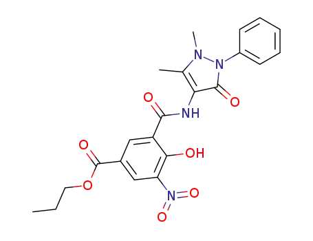 propyl 5-[(1,5-dimethyl-3-oxo-2-phenyl-2,3-dihydro-1H-pyrazol-4-yl)carbamoyl]-2-hydroxy-3-nitrobenzoate