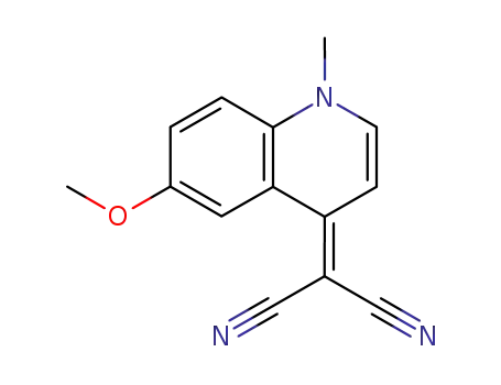 Molecular Structure of 10182-03-3 ((6-methoxy-1-methylquinolin-4(1H)-ylidene)propanedinitrile)
