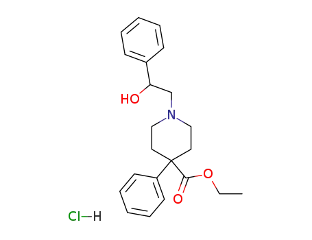 4-(ethoxycarbonyl)-1-(2-hydroxy-2-phenylethyl)-4-phenylpiperidinium chloride
