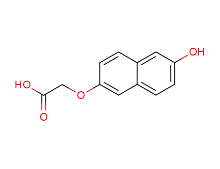 Molecular Structure of 10441-36-8 (2-[(6-Hydroxy-2-naphthalenyl)oxy]acetic Acid)