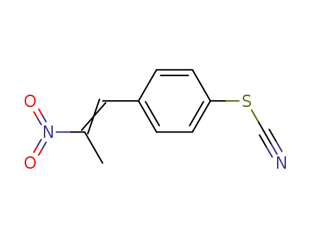 Molecular Structure of 950-00-5 (4-(2-Nitro-1-propenyl)phenyl thiocyanate)
