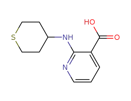 Molecular Structure of 950901-82-3 (2-(tetrahydro-2H-thiopyran-4-ylamino)nicotinic acid)