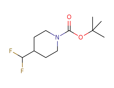 Molecular Structure of 1093759-68-2 (tert-butyl 4-(difluoromethyl)piperidine-1-carboxylate)