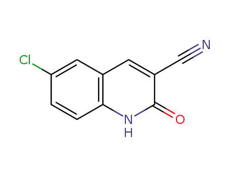Molecular Structure of 94856-52-7 (3-Quinolinecarbonitrile, 6-chloro-1,2-dihydro-2-oxo-)