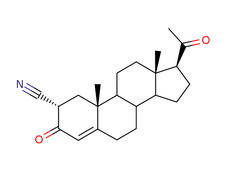 Molecular Structure of 95160-20-6 (2-cyanoprogesterone)